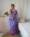 Aisha Organza Digital Print Saree Anant Tex Exports Private Limited