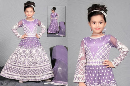 Party Wear Embroidery Kids Vamika Gown Anant Tex Exports Private Limited