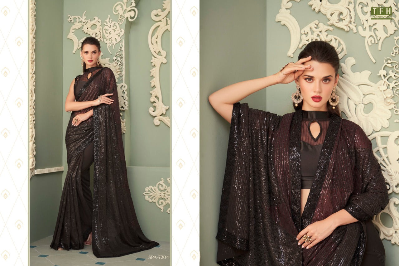 TFH SPARKLE VOL 3 GEORGETTE SAREE Anant Tex Exports Private Limited