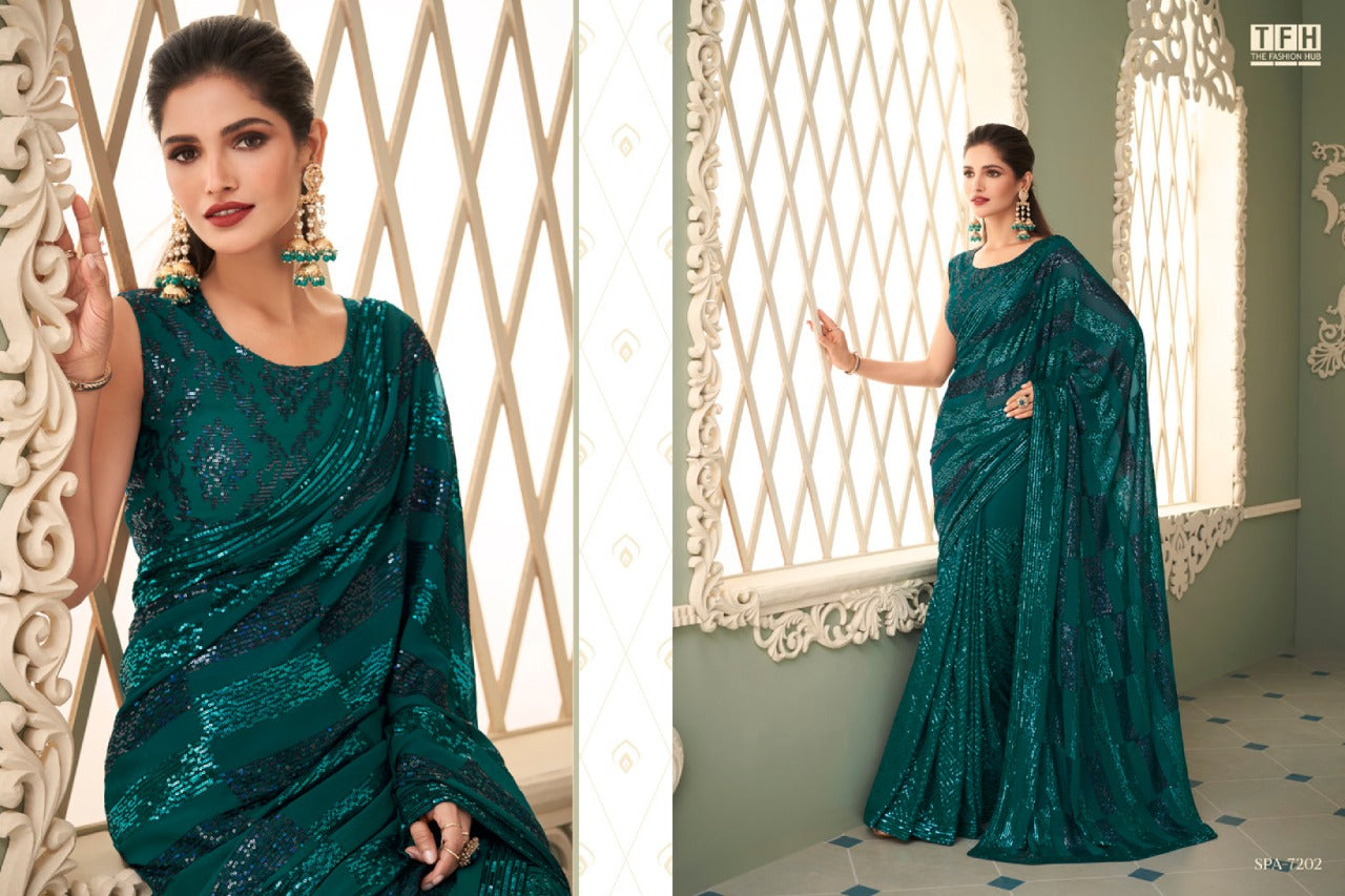 TFH SPARKLE VOL 3 GEORGETTE SAREE Anant Tex Exports Private Limited
