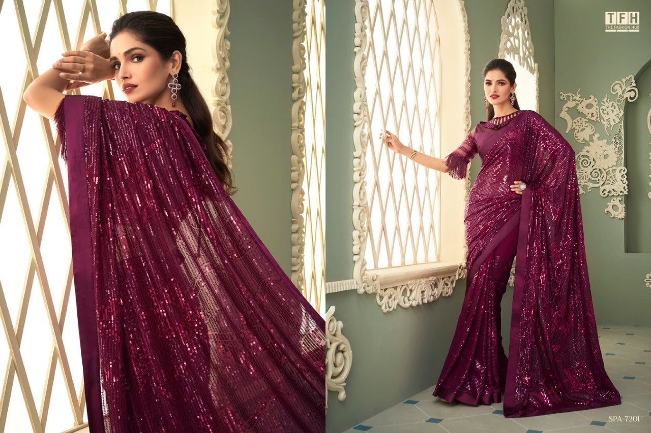 TFH SPARKLE VOL 3 GEORGETTE SAREE Anant Tex Exports Private Limited