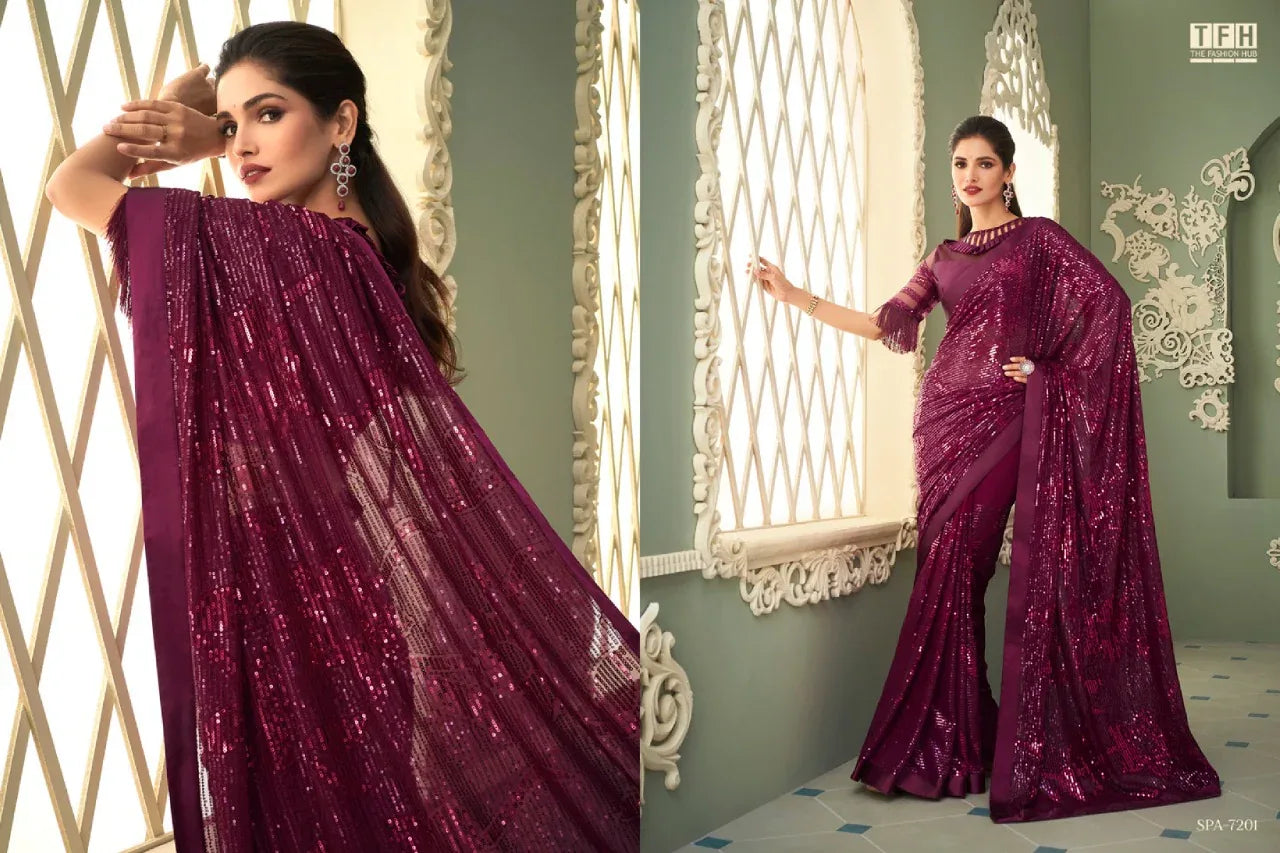TFH SPARKLE VOL 3 GEORGETTE SAREE Anant Tex Exports Private Limited