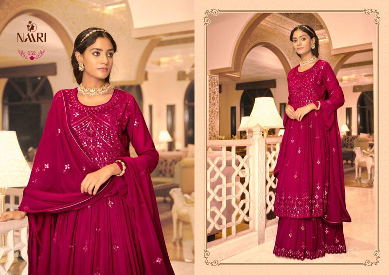 Naari Senorita Pure Gorgette top with heavy embrodery full stich skirt Anant Tex Exports Private Limited