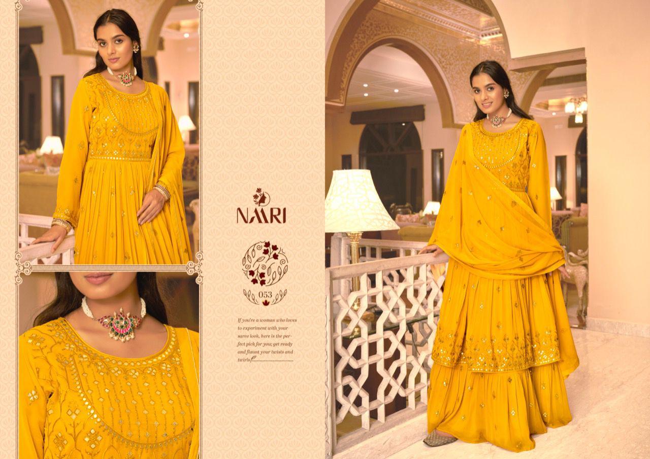 Naari Senorita Pure Gorgette top with heavy embrodery full stich skirt Anant Tex Exports Private Limited