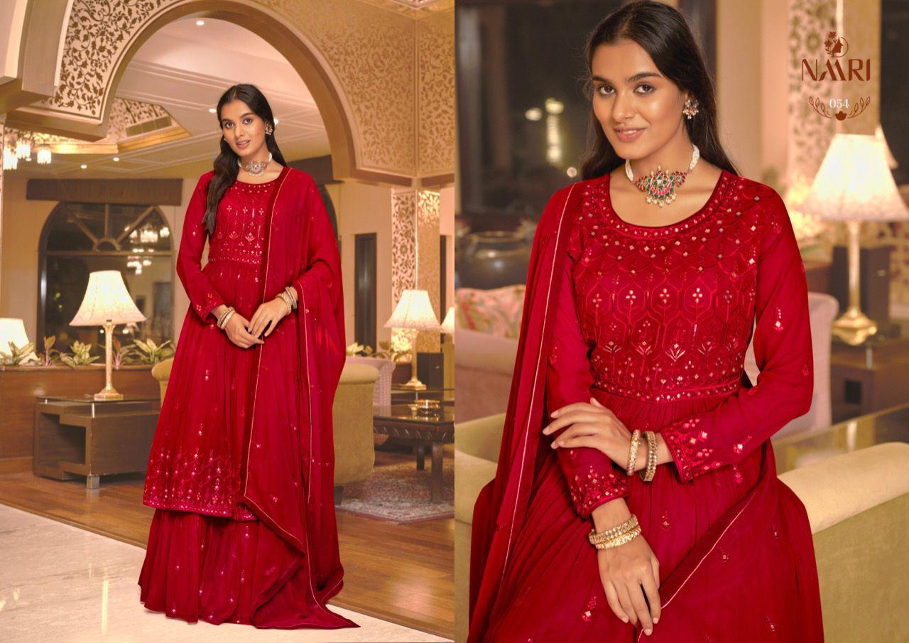 Naari Senorita Pure Gorgette top with heavy embrodery full stich skirt Anant Tex Exports Private Limited