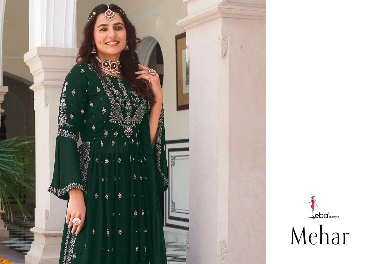 Eba Mehar Vol 1 Designer Faux Georgette Suit Anant Tex Exports Private Limited