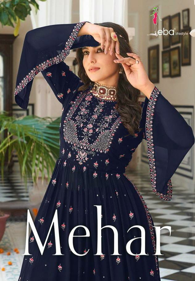 Eba Mehar Vol 1 Designer Faux Georgette Suit Anant Tex Exports Private Limited