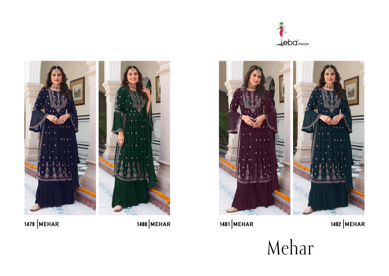 Eba Mehar Vol 1 Designer Faux Georgette Suit Anant Tex Exports Private Limited