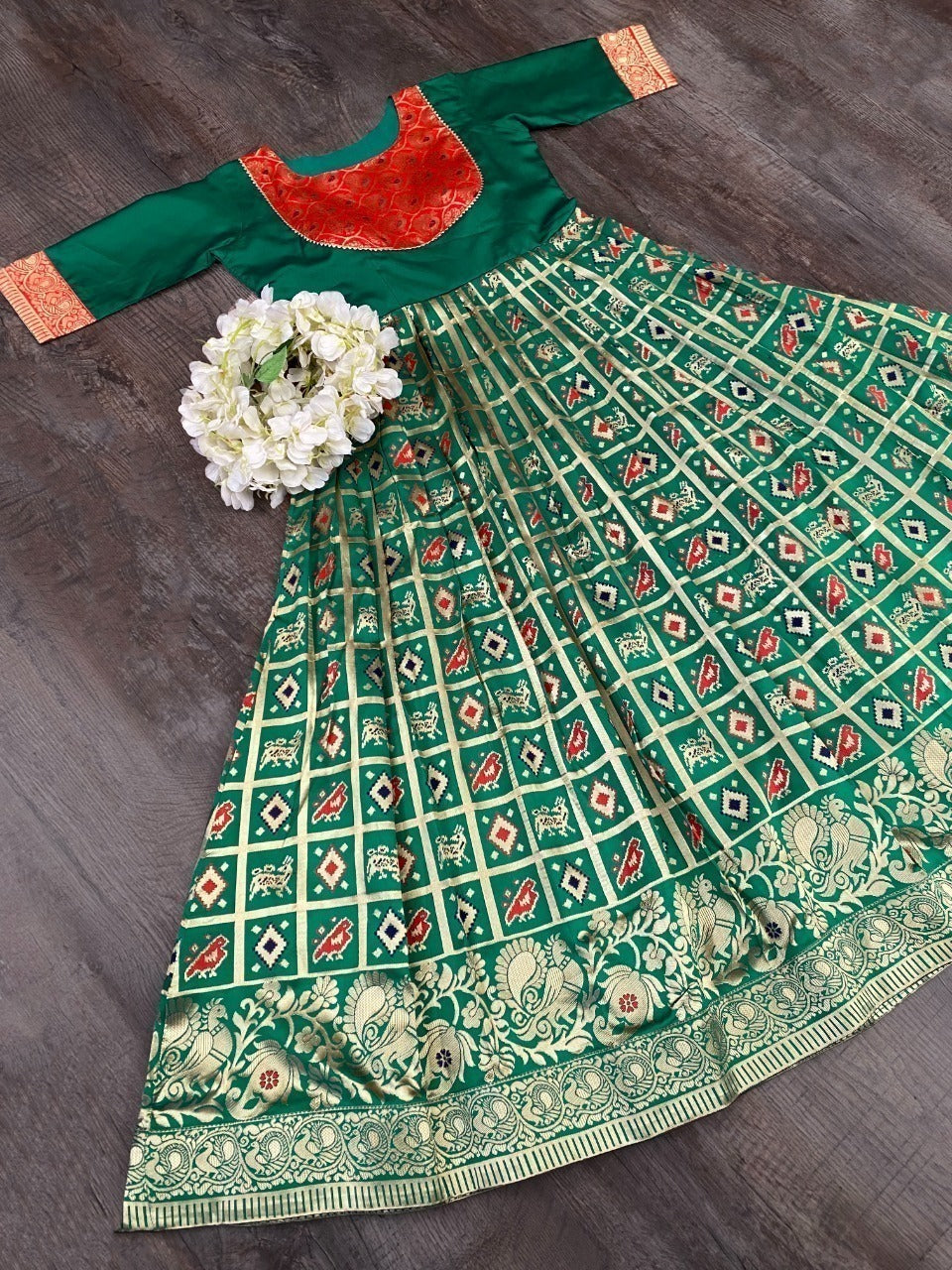 Party Wear Designer Banarasi Silk Kurti Gwon Anant Tex Exports Private Limited