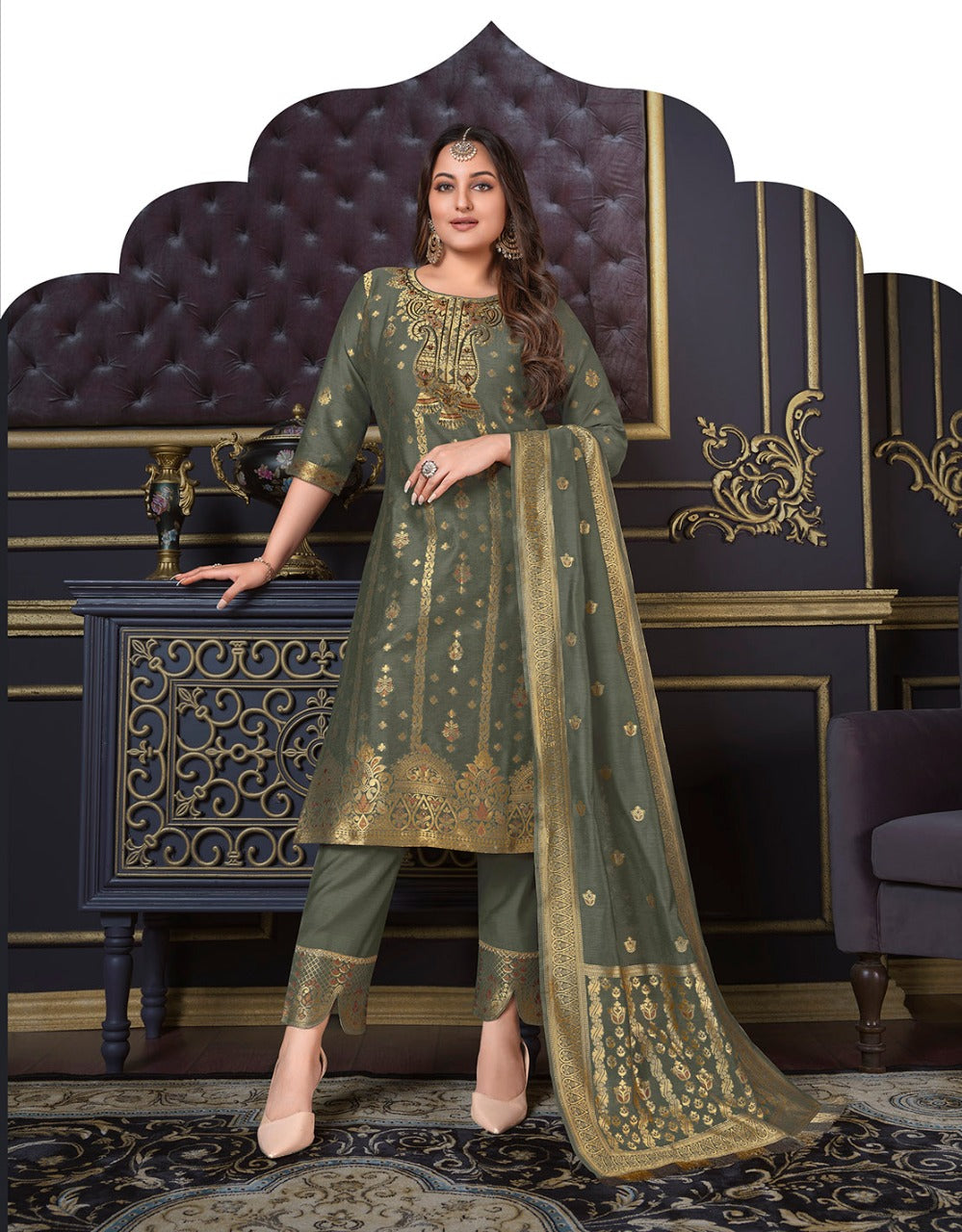 Lily And Lali Silk Kari 2 Exclusive Wear Kurti Pant With Dupatta Collection Anant Tex Exports Private Limited