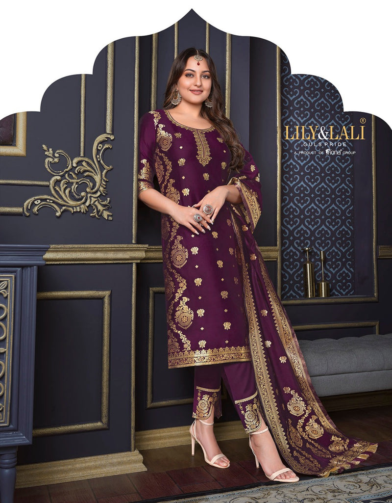 Lily And Lali Silk Kari 2 Exclusive Wear Kurti Pant With Dupatta Collection Anant Tex Exports Private Limited