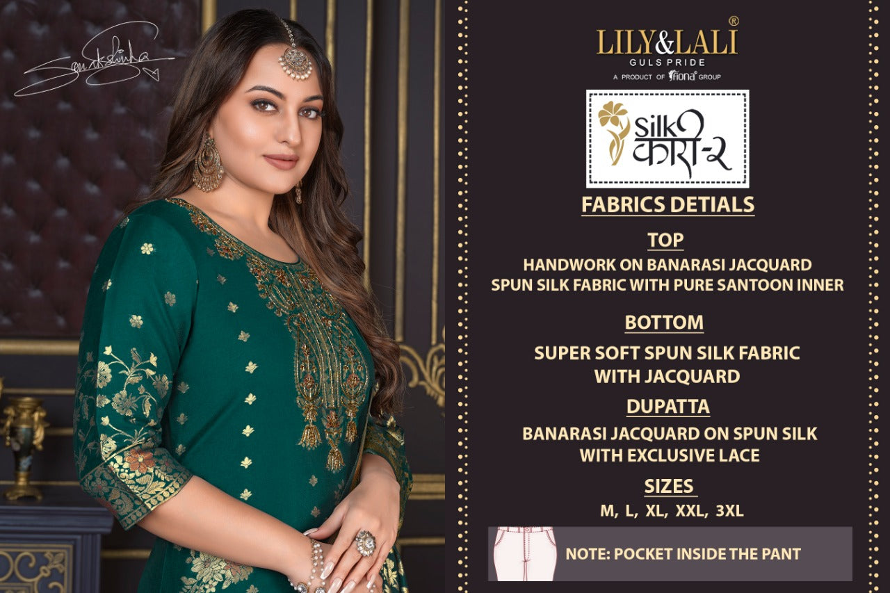 Lily And Lali Silk Kari 2 Exclusive Wear Kurti Pant With Dupatta Collection Anant Tex Exports Private Limited