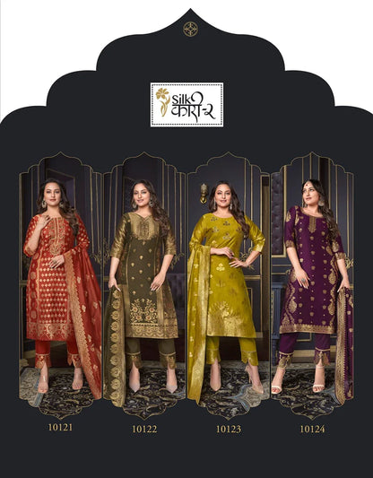 Lily And Lali Silk Kari 2 Exclusive Wear Kurti Pant With Dupatta Collection Anant Tex Exports Private Limited
