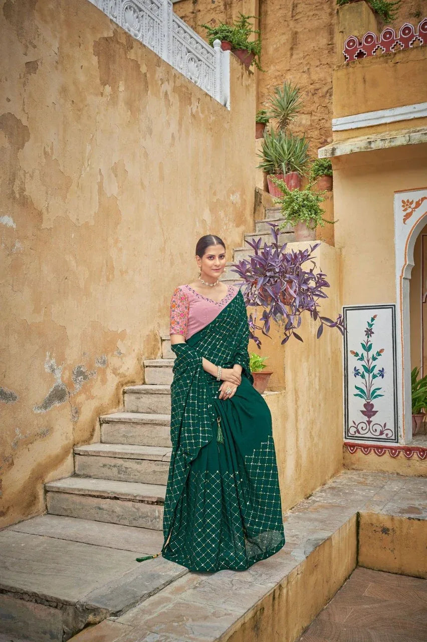 COCKTAIL VOL. 3 EMBROIDERED SAREE Anant Tex Exports Private Limited