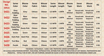 COCKTAIL VOL. 3 EMBROIDERED SAREE Anant Tex Exports Private Limited