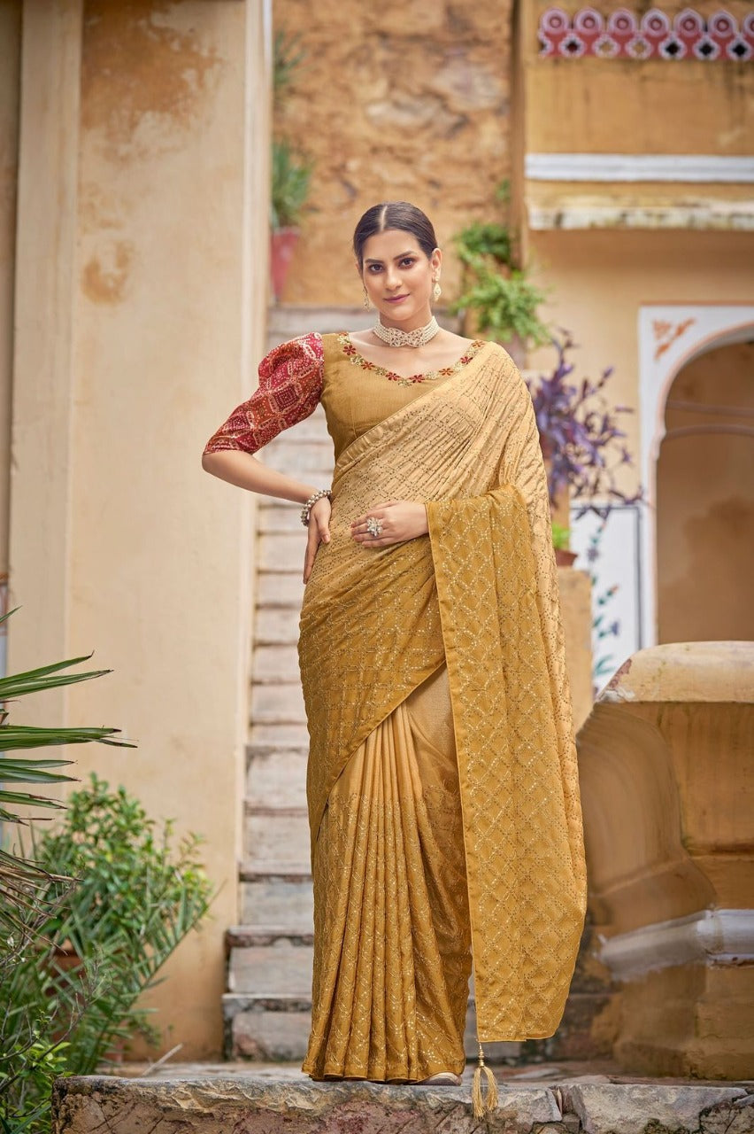 COCKTAIL VOL. 3 EMBROIDERED SAREE Anant Tex Exports Private Limited