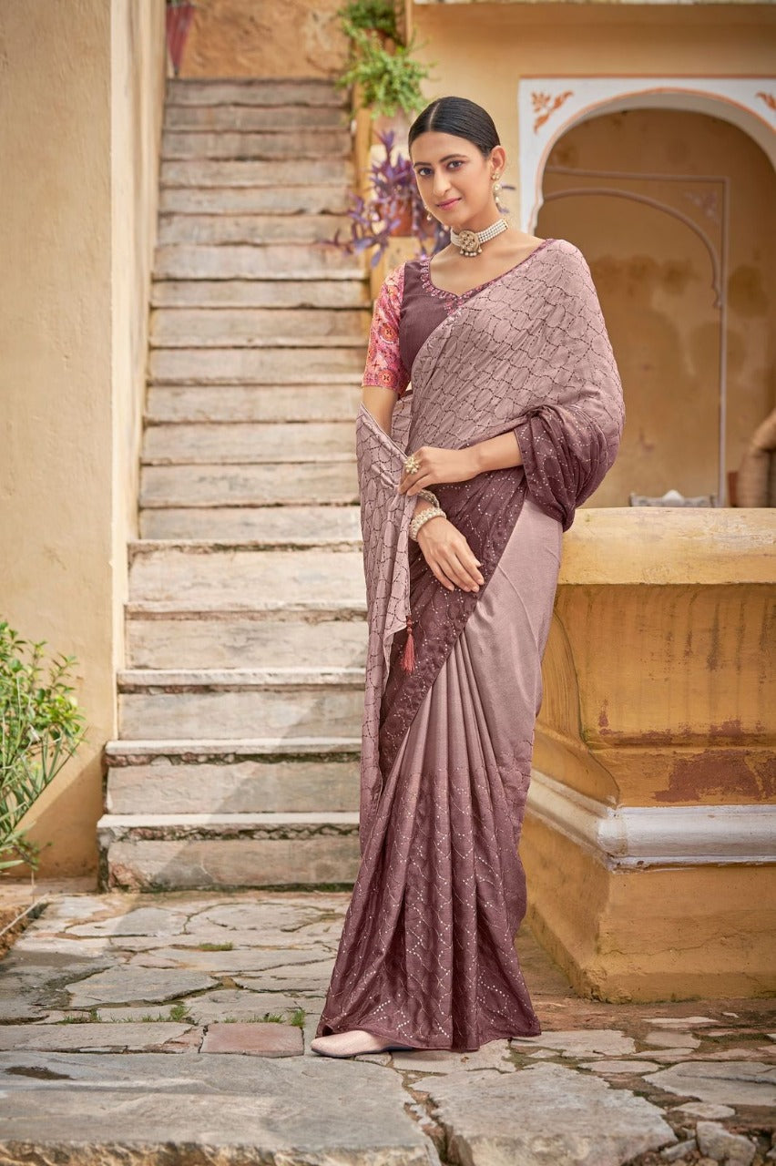 COCKTAIL VOL. 3 EMBROIDERED SAREE Anant Tex Exports Private Limited