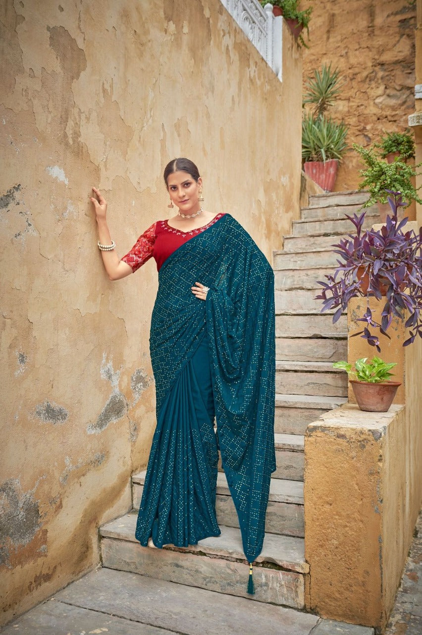 COCKTAIL VOL. 3 EMBROIDERED SAREE Anant Tex Exports Private Limited