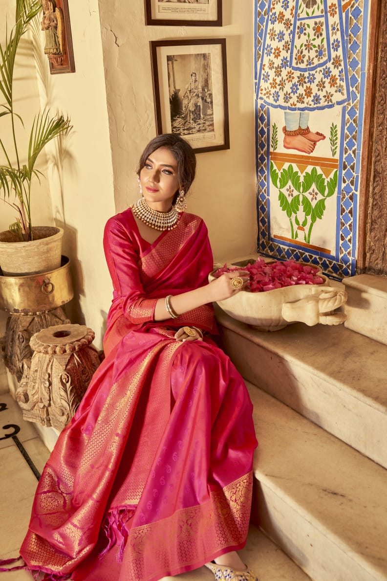 Aabhushan Soft handloom weaving Silk Saree Anant Tex Exports Private Limited