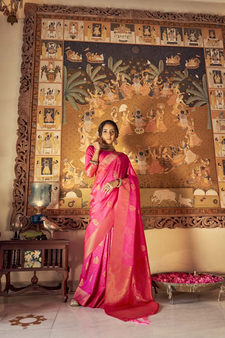 Aabhushan Soft handloom weaving Silk Saree Anant Tex Exports Private Limited