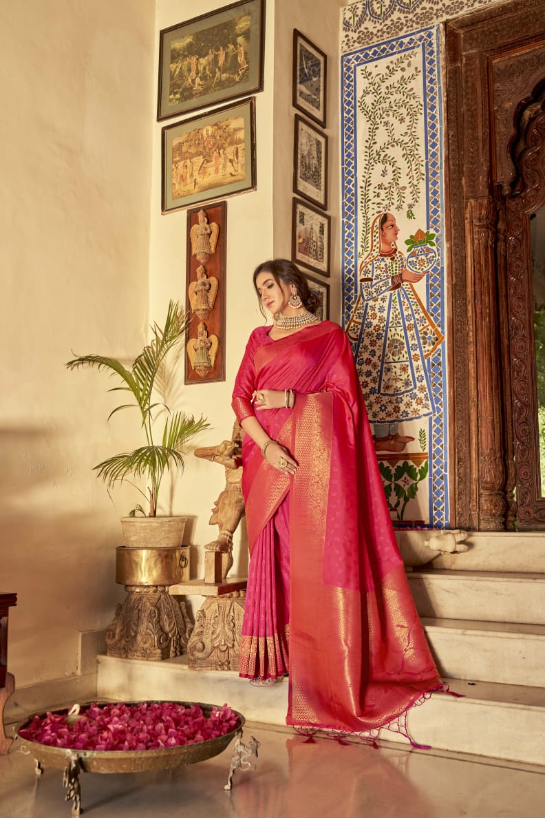 Aabhushan Soft handloom weaving Silk Saree Anant Tex Exports Private Limited