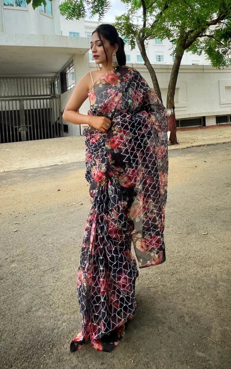 ZARIYA ORGANZA FESTIVE WEAR SAREE Anant Tex Exports Private Limited
