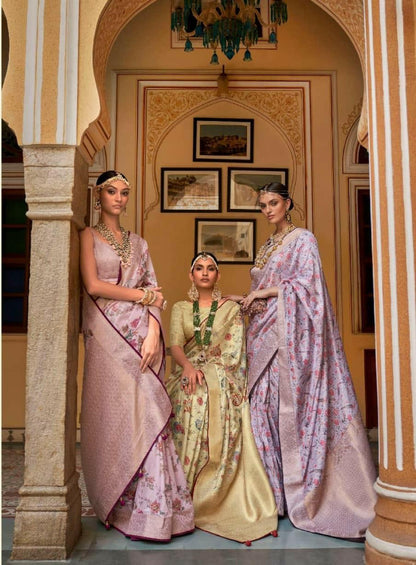 Rewa Culture Pure Silk with Floral Cultural Print Saree Anant Tex Exports Private Limited