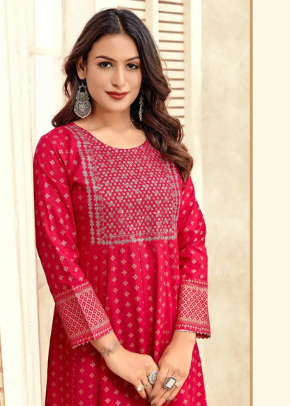 NAYANTHARA V-17 RAYON WITH FOIL PRINT SUIT Anant Tex Exports Private Limited