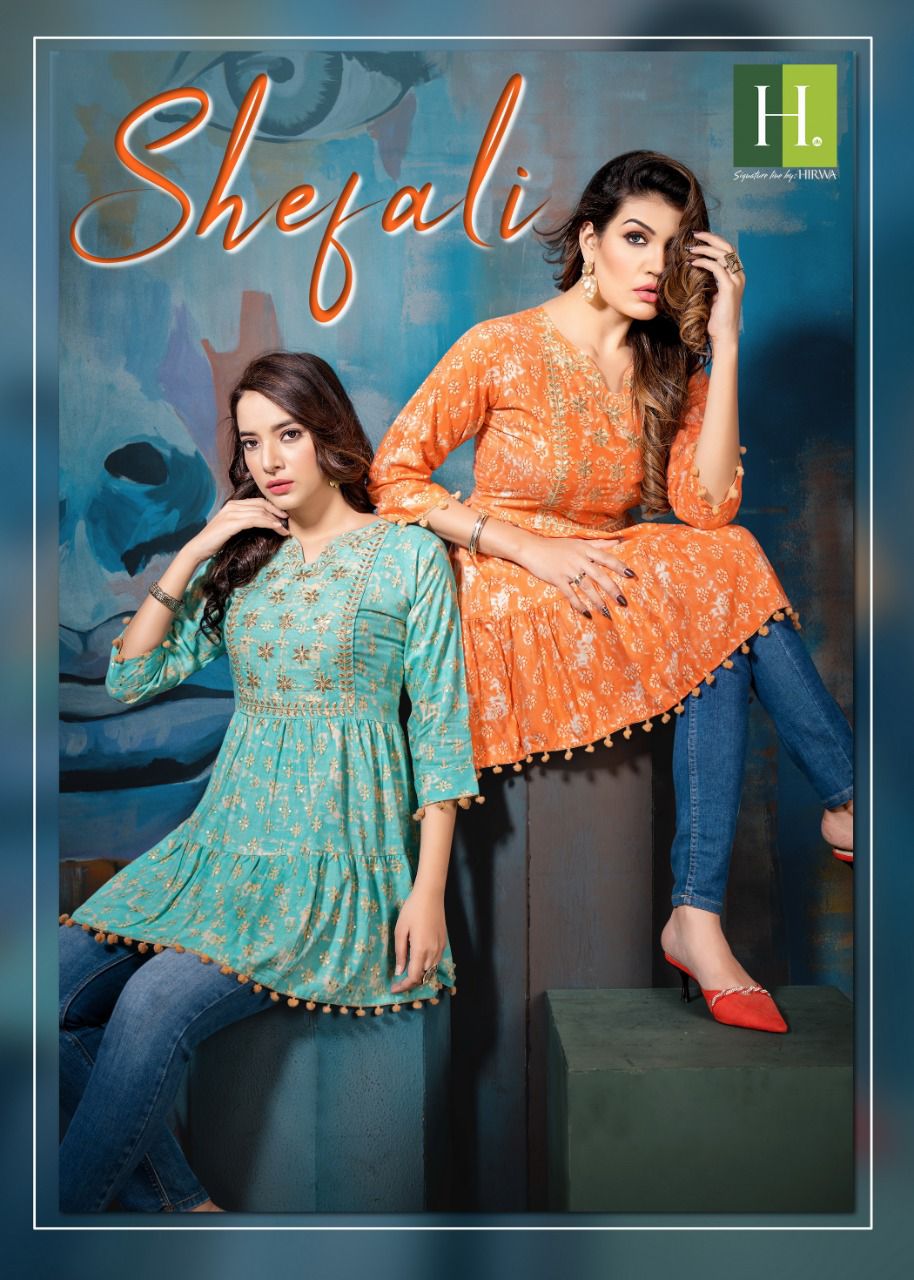 Shefali Short Top with Silai Pattern Anant Tex Exports Private Limited