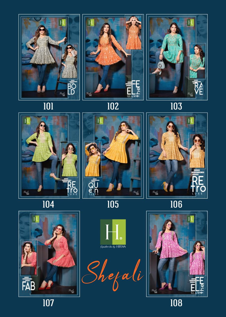 Shefali Short Top with Silai Pattern Anant Tex Exports Private Limited