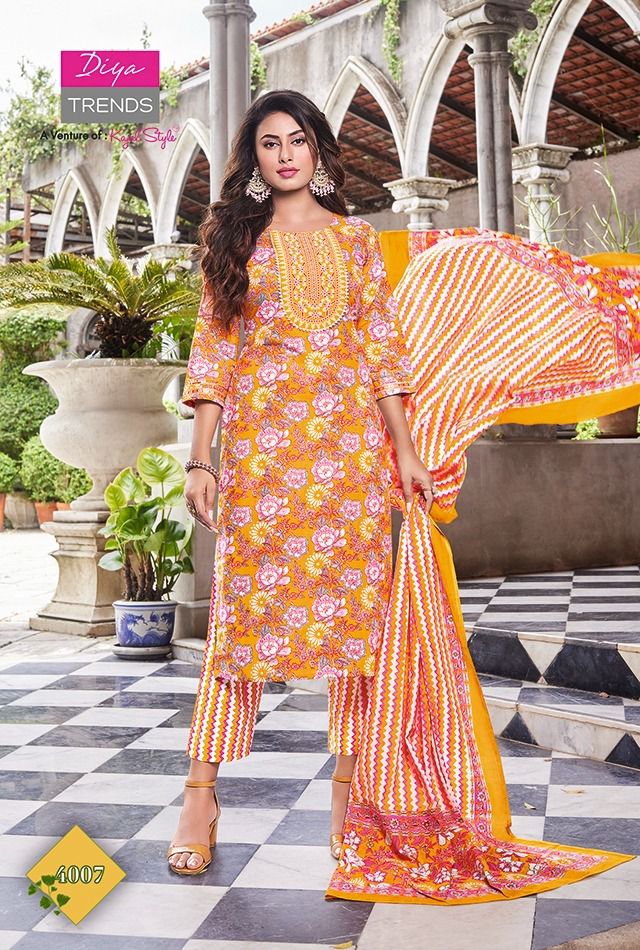 KAJAL ODHANI VOL 4 STRAIGHT KURTI WITH PANT & DUPATTA Anant Tex Exports Private Limited