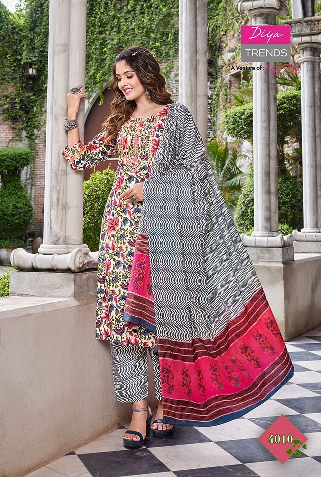 KAJAL ODHANI VOL 4 STRAIGHT KURTI WITH PANT & DUPATTA Anant Tex Exports Private Limited