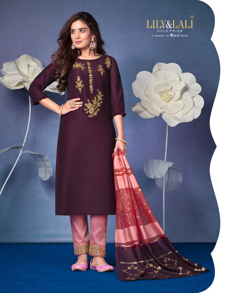 LILY AND LALI MAGNUM VOL 2 BEMBERG KURTI WITH BOTTOM AND DUPATTA Anant Tex Exports Private Limited