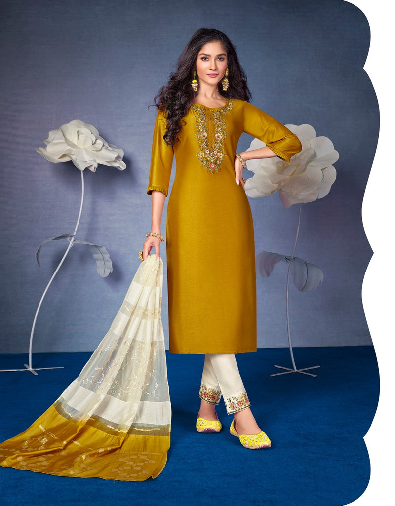 LILY AND LALI MAGNUM VOL 2 BEMBERG KURTI WITH BOTTOM AND DUPATTA Anant Tex Exports Private Limited