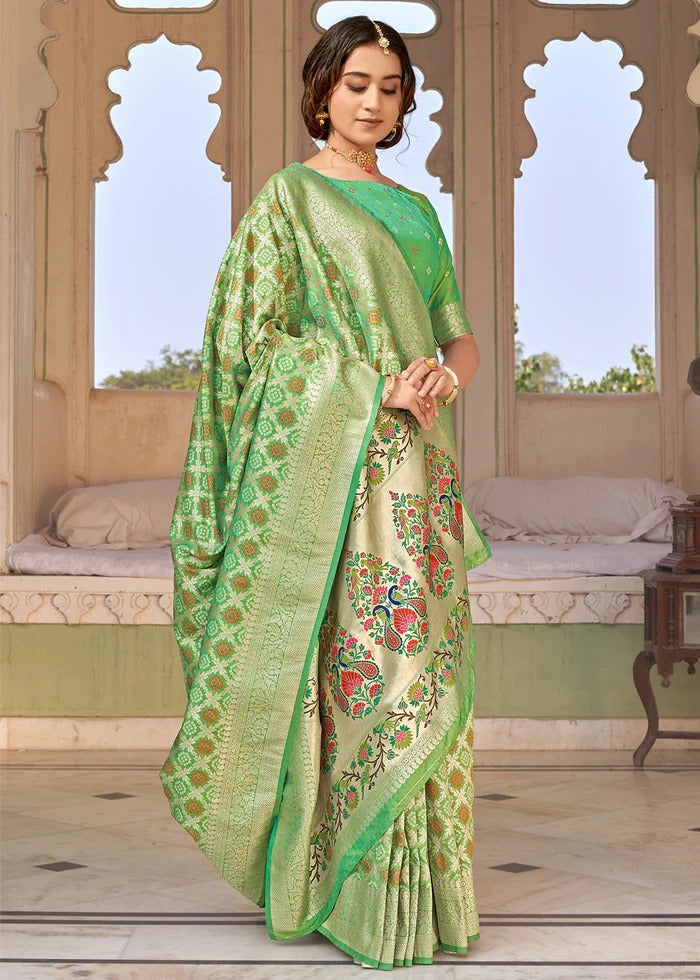 Bandhani With Paithani Pallu Pure Silk Handloom Saree Anant Tex Exports Private Limited