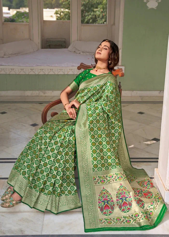 Bandhani With Paithani Pallu Pure Silk Handloom Saree Anant Tex Exports Private Limited