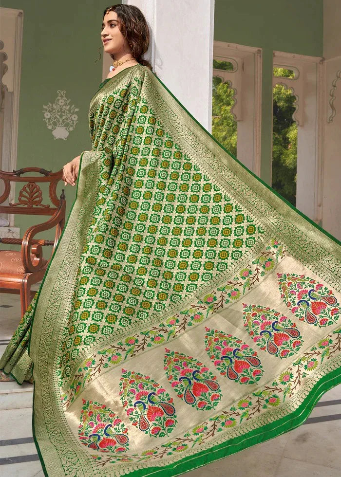 Bandhani With Paithani Pallu Pure Silk Handloom Saree Anant Tex Exports Private Limited