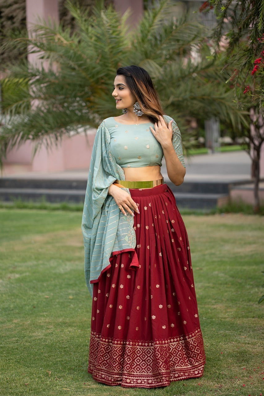 Maroon-color Designer Lehenga Anant Tex Exports Private Limited