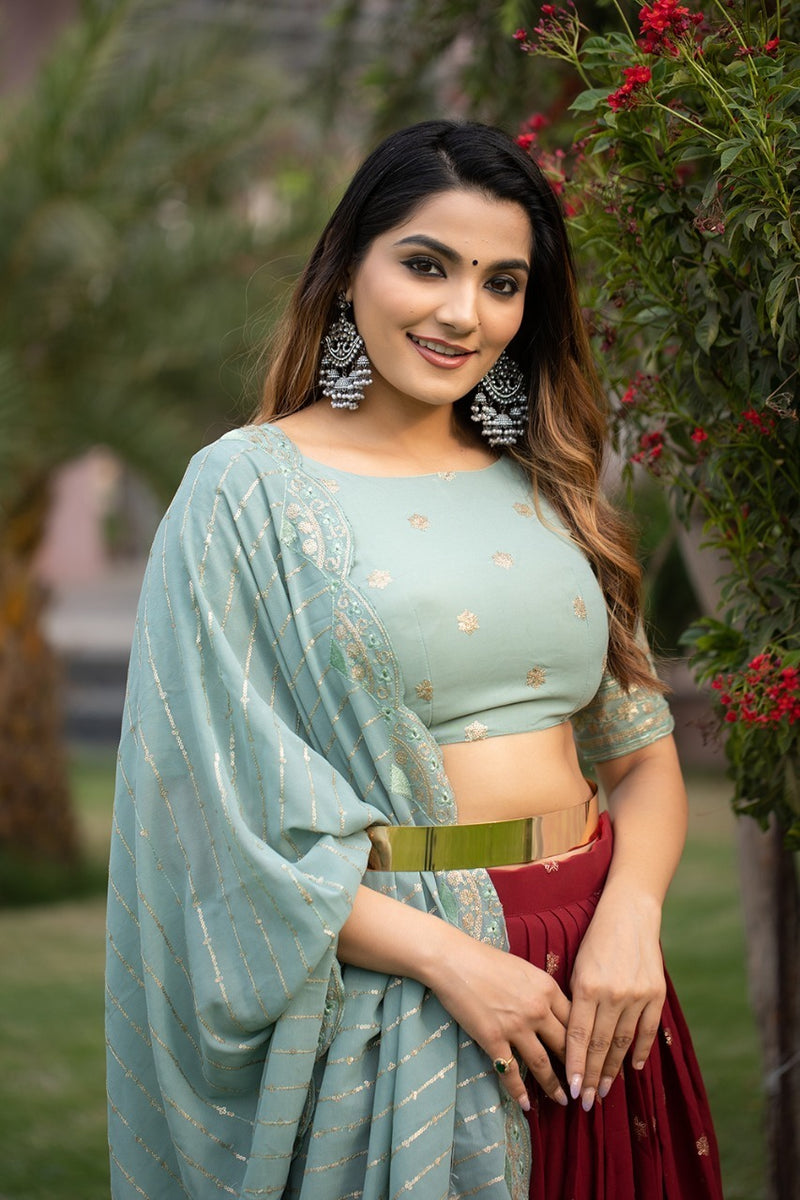 Maroon-color Designer Lehenga Anant Tex Exports Private Limited