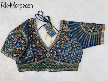 Copper Jari Heavy Embroidery Work Blouse Anant Tex Exports Private Limited