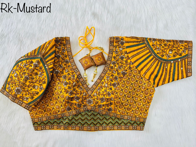 Copper Jari Heavy Embroidery Work Blouse Anant Tex Exports Private Limited