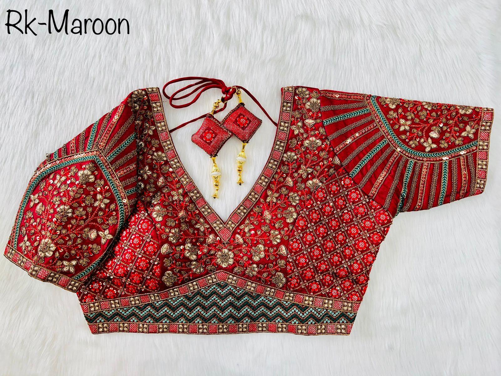 Copper Jari Heavy Embroidery Work Blouse Anant Tex Exports Private Limited