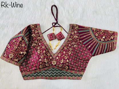 Copper Jari Heavy Embroidery Work Blouse Anant Tex Exports Private Limited