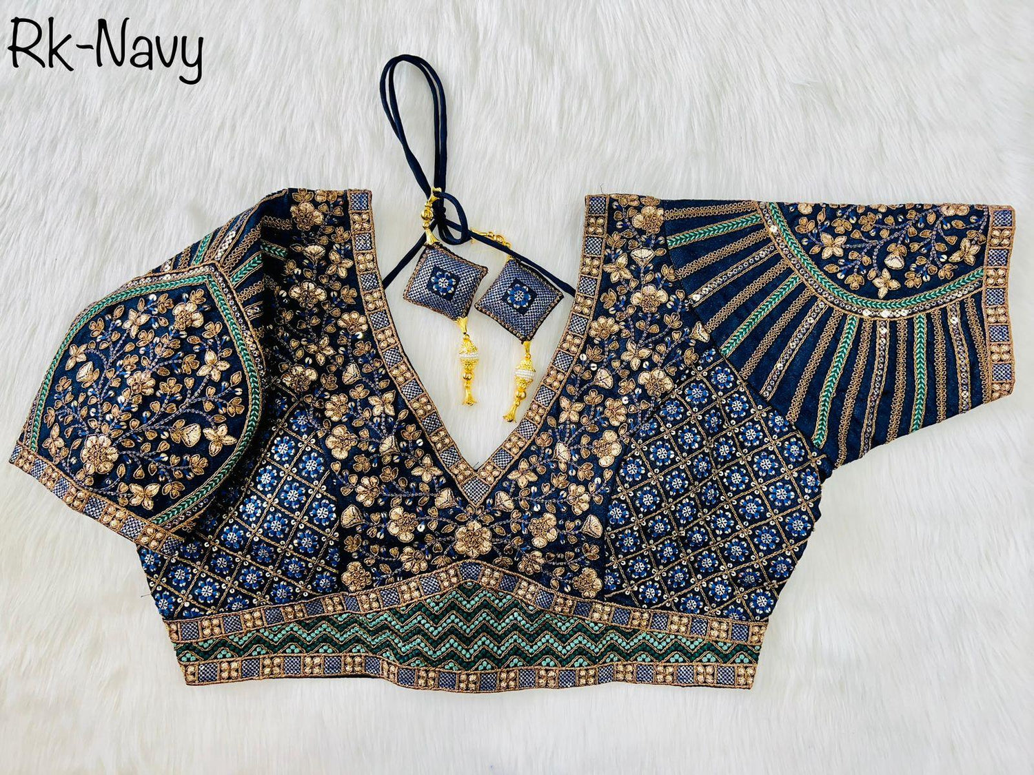 Copper Jari Heavy Embroidery Work Blouse Anant Tex Exports Private Limited