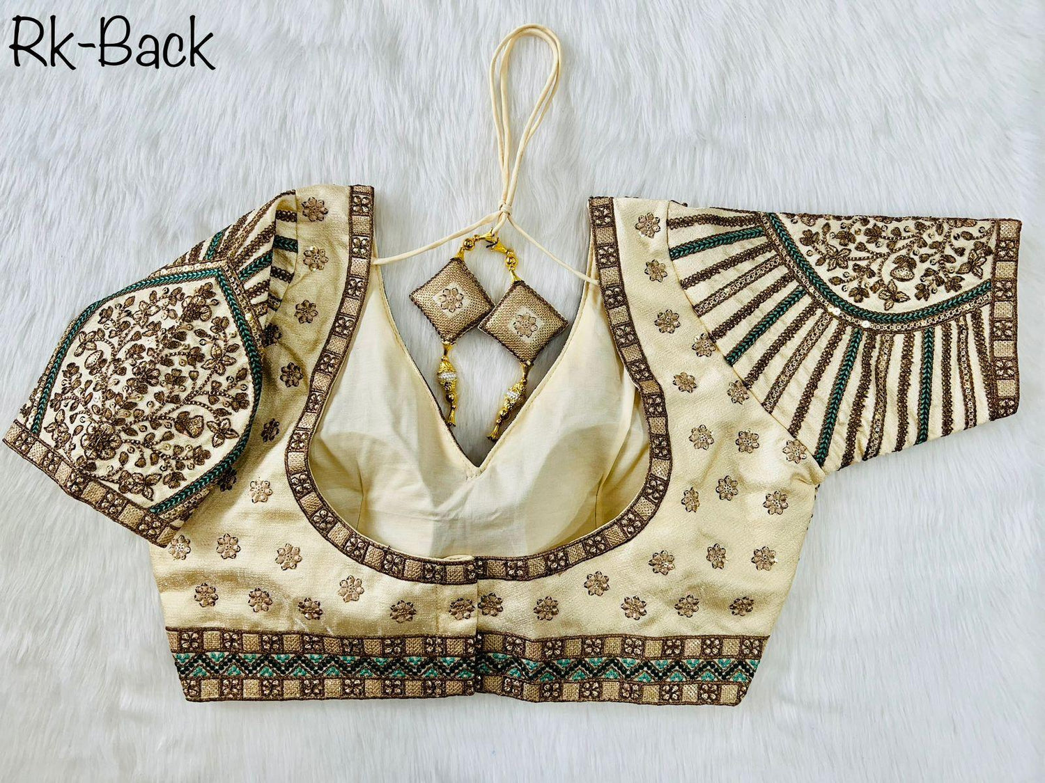 Copper Jari Heavy Embroidery Work Blouse Anant Tex Exports Private Limited