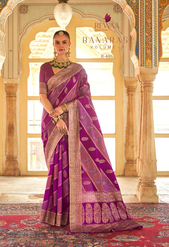 REWAA BANARASI VOL-01 SMOOTH SILK WITH FOIL PRINT SAREE Anant Tex Exports Private Limited