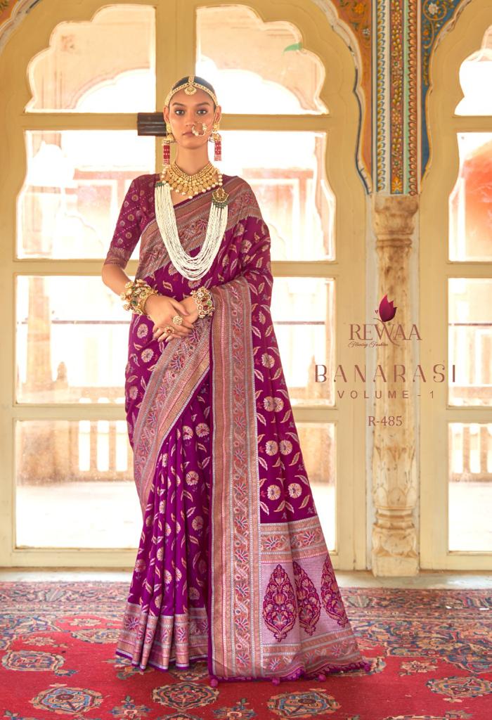 REWAA BANARASI VOL-01 SMOOTH SILK WITH FOIL PRINT SAREE Anant Tex Exports Private Limited