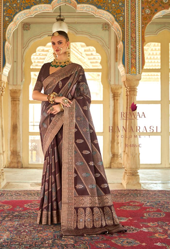 REWAA BANARASI VOL-01 SMOOTH SILK WITH FOIL PRINT SAREE Anant Tex Exports Private Limited