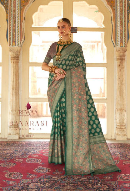 REWAA BANARASI VOL-01 SMOOTH SILK WITH FOIL PRINT SAREE Anant Tex Exports Private Limited