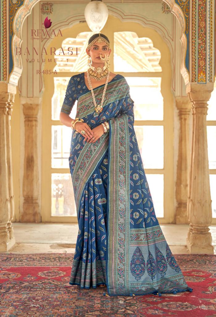 REWAA BANARASI VOL-01 SMOOTH SILK WITH FOIL PRINT SAREE Anant Tex Exports Private Limited